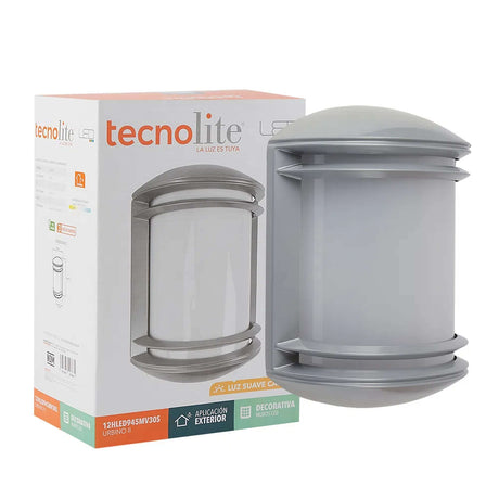 LÁMPARA DE EXTERIOR LED TECNOLITE PARA SOBREPONER 12W LUZ SUAVE CÁLIDA *** EXHIBIDO ***