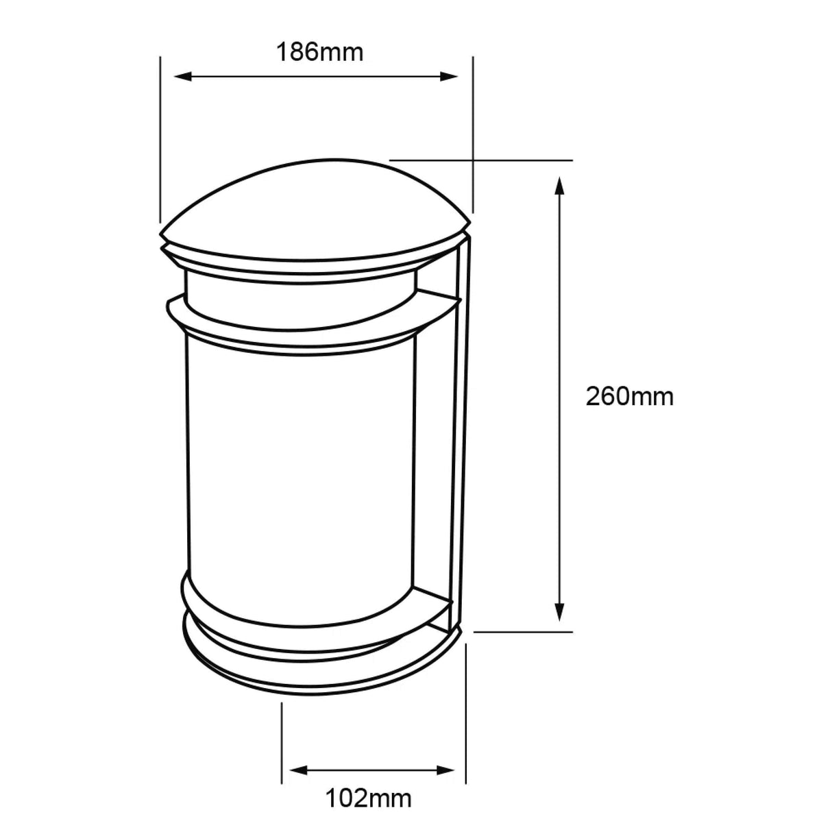 LÁMPARA DE EXTERIOR LED TECNOLITE PARA SOBREPONER 12W LUZ SUAVE CÁLIDA *** EXHIBIDO ***