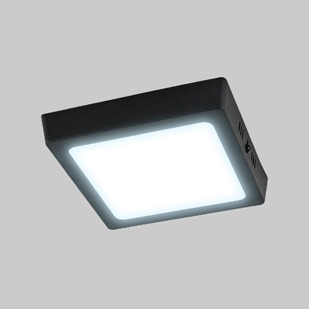 LUM LED SOBREPONER CUADRARO 12W 6500K 100-240V NEGRO