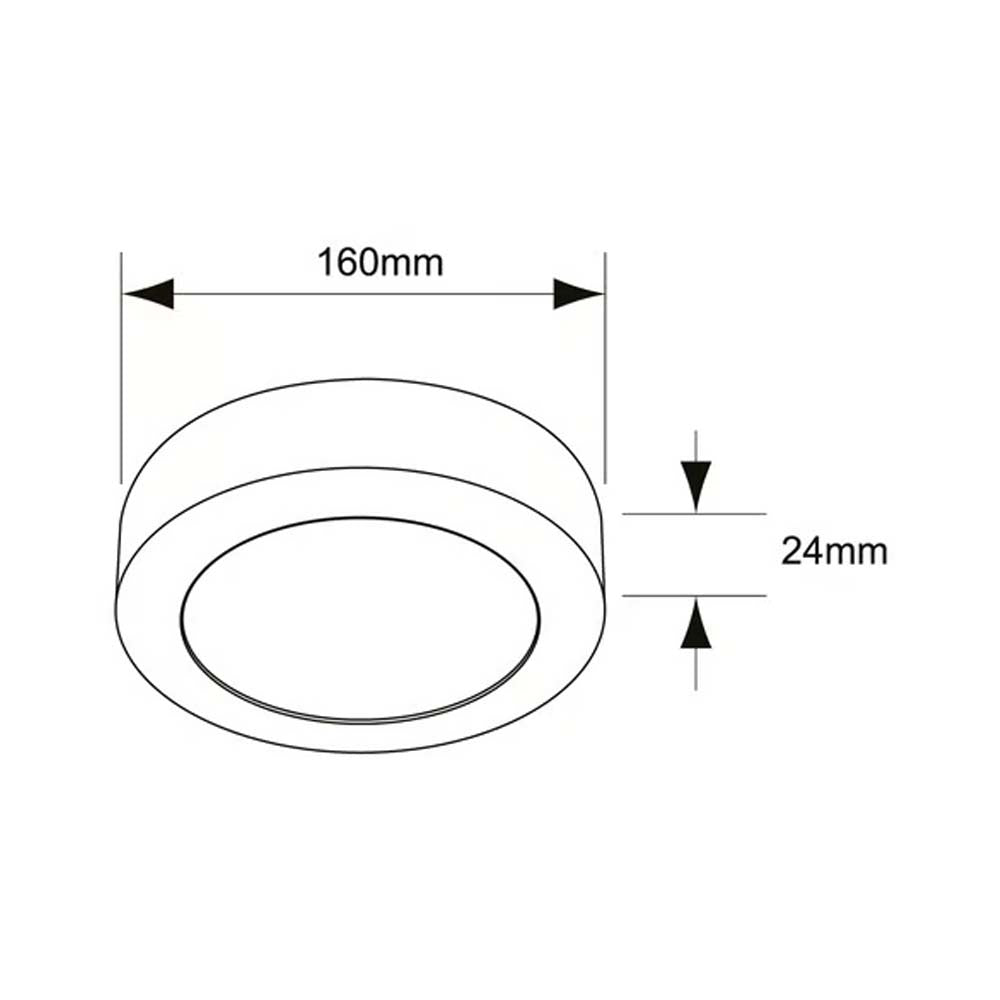 LAMPARA PLAFON LED TECHO 12 W LUZ DE DIA INTERIORES NO ATENUABLE LED INTEGRADO 12PTLLEDR65MVN