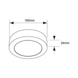 LAMPARA PLAFON LED TECHO 12 W LUZ DE DIA INTERIORES NO ATENUABLE LED INTEGRADO 12PTLLEDR65MVN