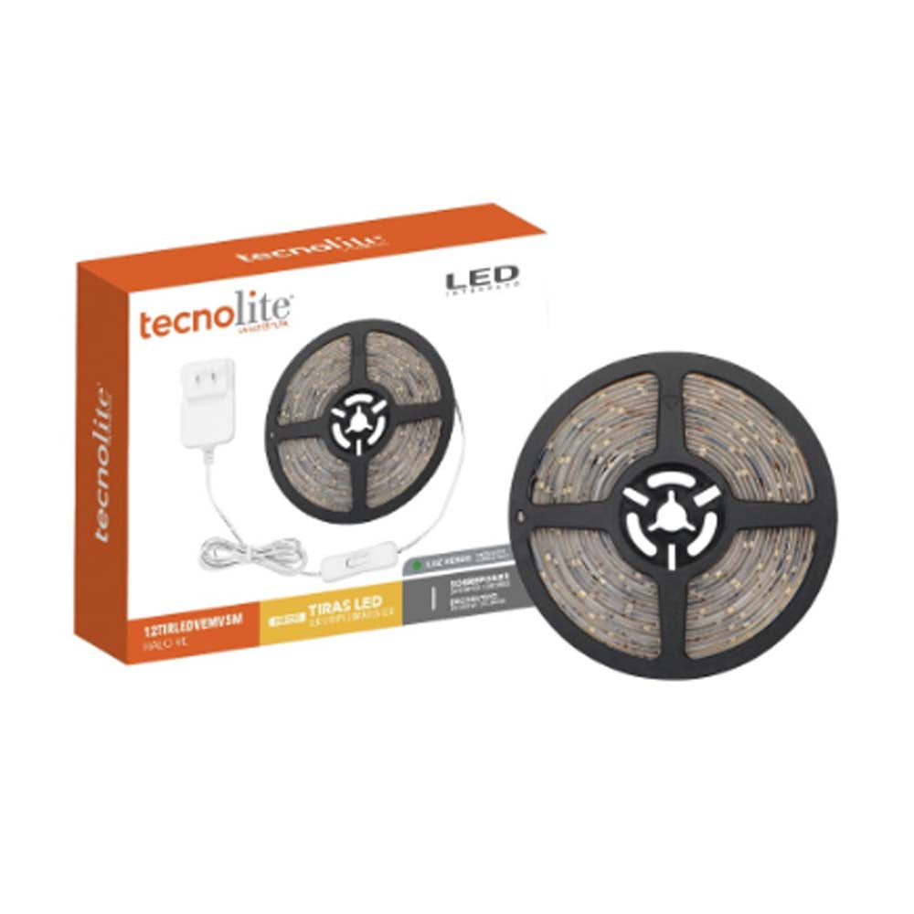 TIRA LED INT/EXT 12W 100V-240V IRC80 LUZ VERDE IP20 CONTROLADOR Y ELIMINADOR IP44140 25000HR BLANCO/TRANSPARENTE