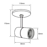 LAMPARA SPOT LED SOBREPONER DIRIGIBLE 12W LUZ BLANCA AJUSTABLE IRC90 NO ATENUABLE BCO