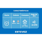 EXTRACTOR DE AIRE ESTEVEZ TIPO EUROPEO 4"
