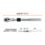 MATRACA TELESCOPICA LIBERACION RAPIDA CUADRO 3/8" CABEZA ARTICULADA M-3890 13219 TRUPER