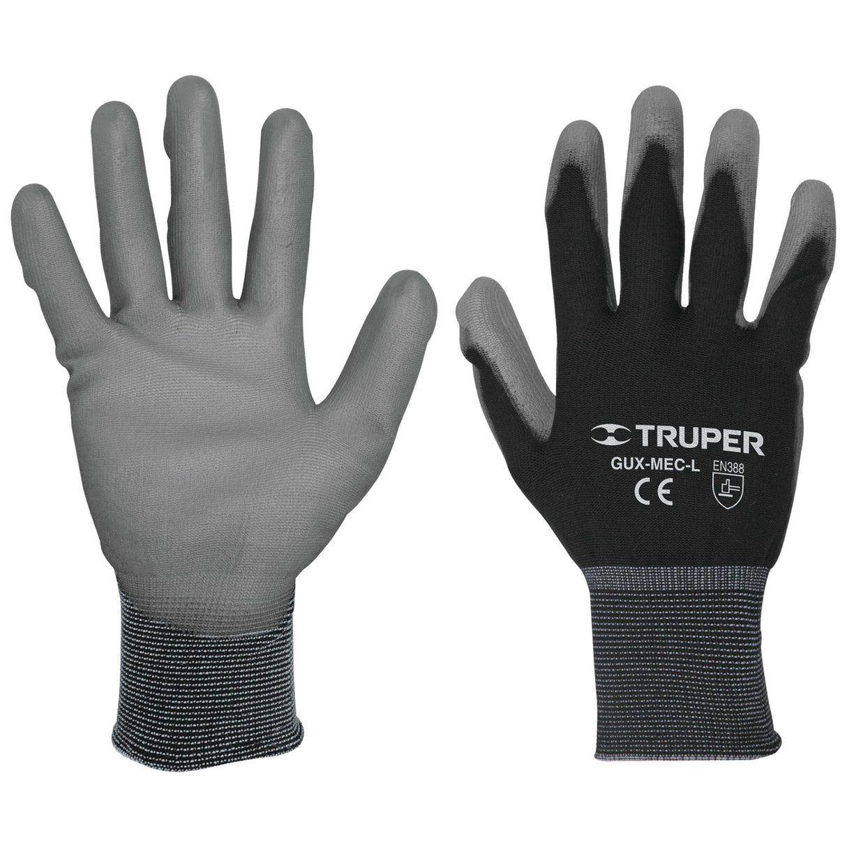 GUANTES NYLON CUBIERTA POLIURETANO GRANDES GU-113  13292 TRUPER CONSTRUCCION