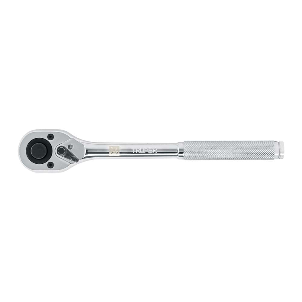 MATRACA LIBERACION RAPIDA CABEZA DE PERA CUADRADO 1/2" MANGO DE GOMA MCA TRUPER MECANICA