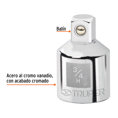 ADAPTADOR P/MATRACA 3/4" (H) X 1/2" (M) A-5453 13424 TRUPER