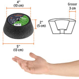 COPA DESBASTE DE PIEDRA 5" GRANO 24 EJE 5/8-11 TRUPER