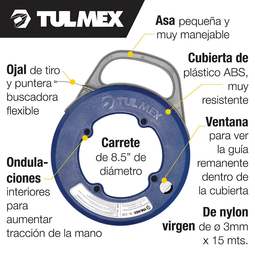GUIA DE NYLON 15MTS. TULMEX KLEIN TOOLS