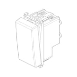 INTERRUPTOR CRUZADO 1P 16AX. 250V. 1 MOD. ILUMINABLE BLANCO PLANA VIMAR