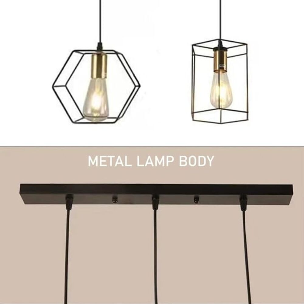 LUMINARIA COLGANTE COLOR NEGRO/COBRE 5 X 60 W HEXA TECNOLITE HOME
