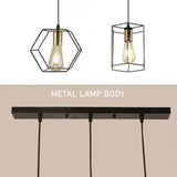 LUMINARIA COLGANTE COLOR NEGRO/COBRE 5 X 60 W HEXA TECNOLITE HOME