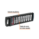 JUEGO DE 10 DADOS LARGOS CUADRO 1/4" STD TRUPER