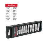 JUEGO DE 10 DADOS LARGOS CUADRO 1/4" STD TRUPER