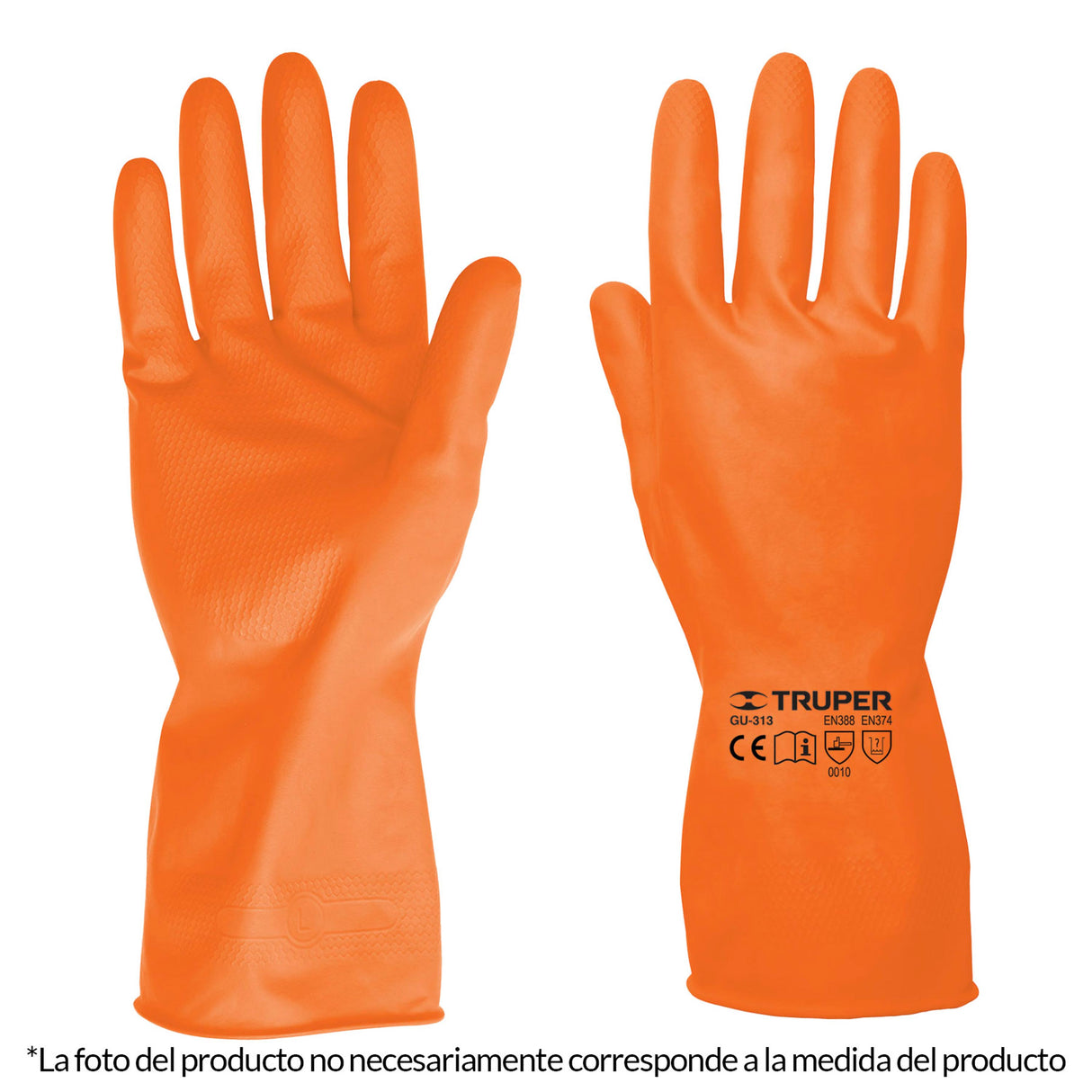 GUANTES DE LATEX PARA LIMPIEZA MEDIANOS MCA TRUPER SEG. INDUSTRIAL