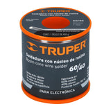 SOLDADURA CON NUCLEO RESINA 60/40 PARA ELECTRONICA 450 G MCA TRUPER CONSTRUCCION