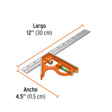 ESCUADRA DE COMBINACION 12" MCA TRUPER CARPINTERIA *** OFRECER 800212 ***