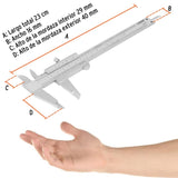 CALIBRADOR VERNIER ANALOGICO TOLERANCIA 0.002"/0.05MM. CAP. MIN. 0.001"/0.02MM. CAP. MAX. 6"/150MM. CAL-6MP 14394 TRUPER