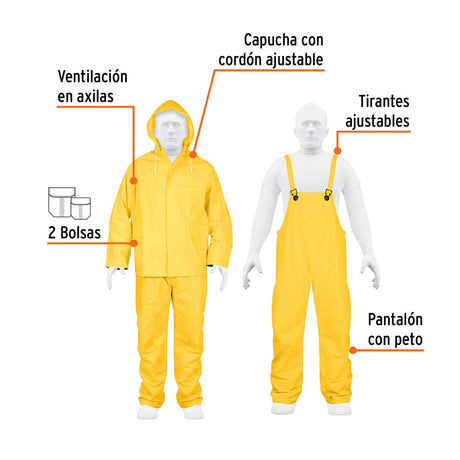 CONJUNTO IMPERMEABLE TALLA GRANDE PVC TRUPER
