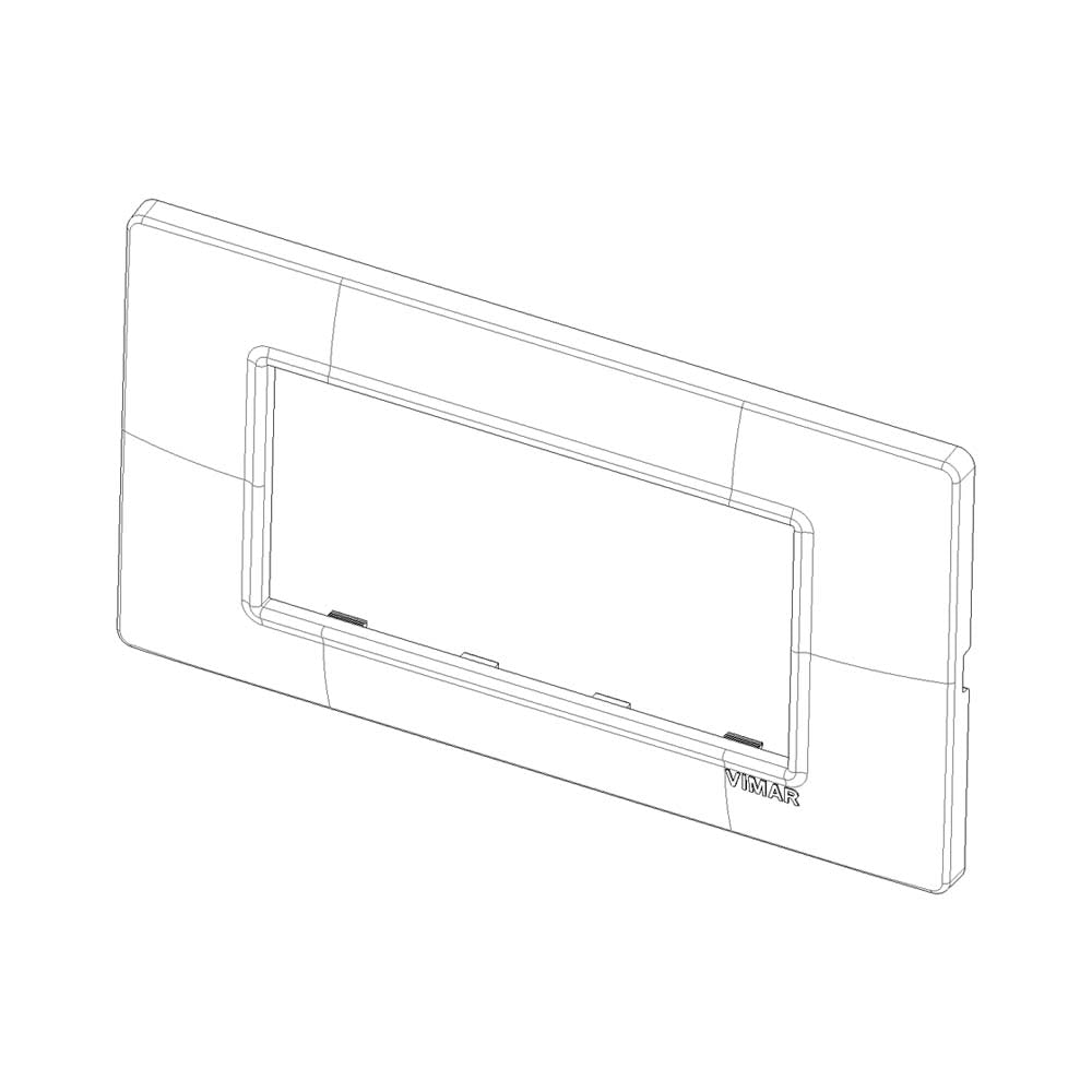 PLACA 4 MOD. TECNOPOLIMERO BLANCO PLANA VIMAR