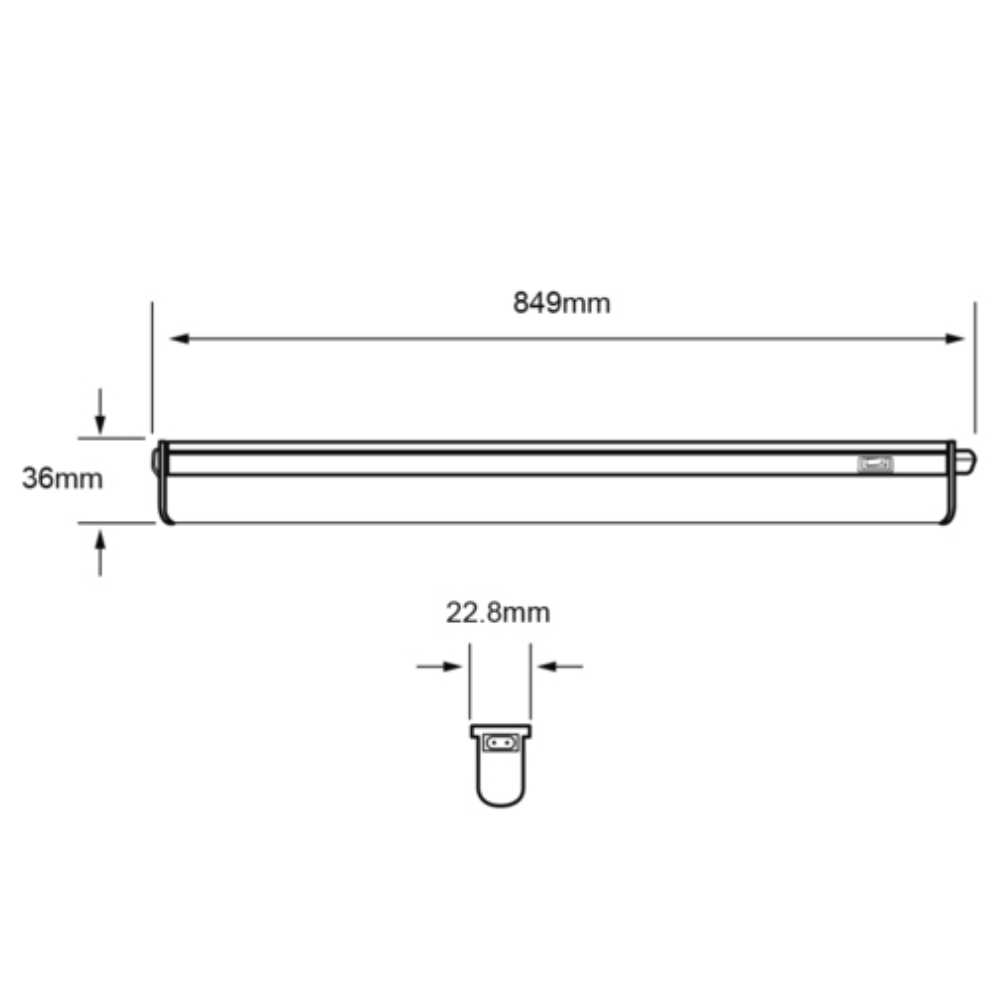 LÁMPARA LINEAL LED TECNOLITE RUBIDEA III PARA SOBREPONER 14W LUZ BLANCA DINÁMICA