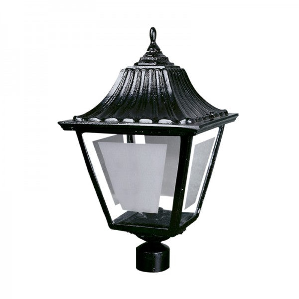 FAROL PUNTA POSTE 60W MAX E26 CHICO NEGRO CALUX