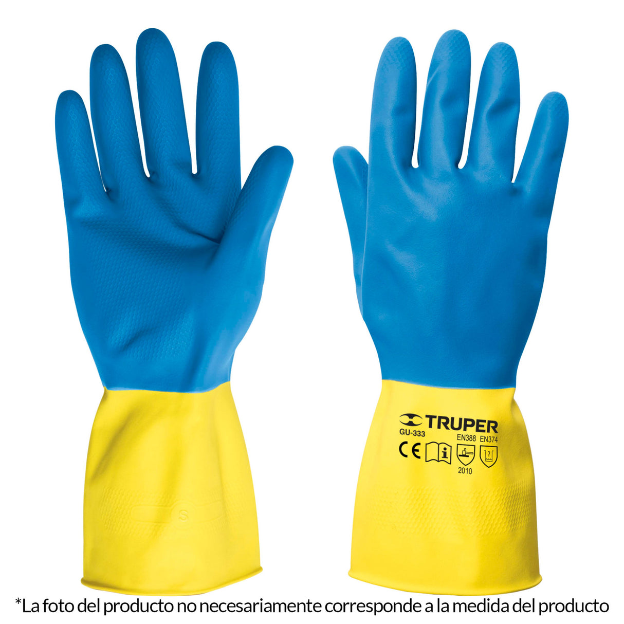 GUANTES DE LATEX PARA LIMPIEZA MEDIANOS REFORZADOS MCA TRUPER SEG. INDUSTRIAL