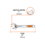 PERICO 8" CROMADO MANGO COMFORTGRIP MCA TRUPER MECANICA