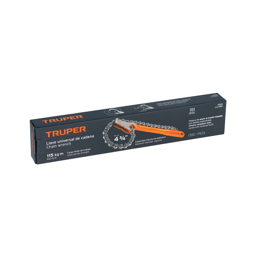 LLAVE UNIVERSAL CON CADENA 15515 TRUPER MECANICA