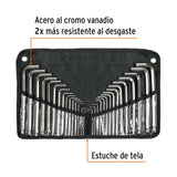 JUEGO DE 30 LLAVES ALLEN STD Y MILIMETRICAS C/ESTUCHE TRUPER