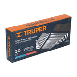 JUEGO DE 30 LLAVES ALLEN STD Y MILIMETRICAS C/ESTUCHE TRUPER