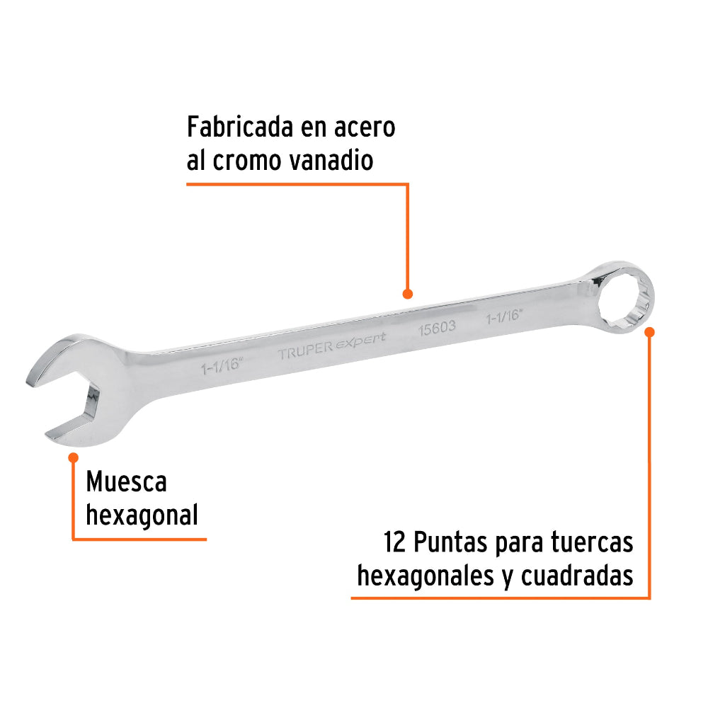 LLAVE COMBINADA EXTRALARGA 15603 TRUPER MECANICA