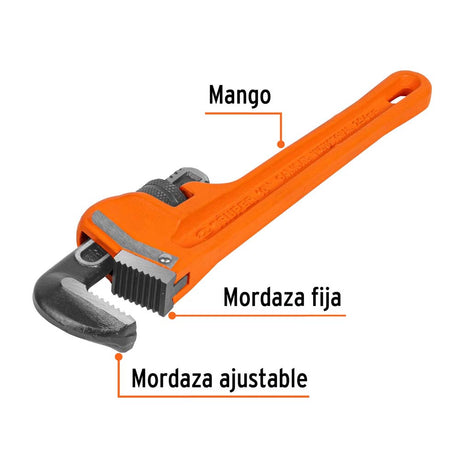 LLAVE STILSON 10" (25CMS) LARGO 25MM. APERTURA STI-10 15836 TRUPER