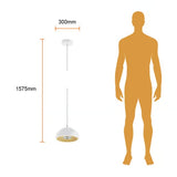 LAMPARA COLGANTE LED METAL 1.57M 15W LUZ CALIDA BRILLANTE NO ATENUABLE BCO