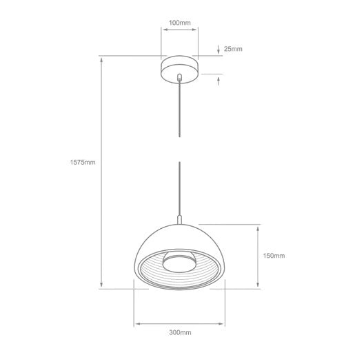 LAMPARA COLGANTE LED METAL 1.57M 15W LUZ CALIDA BRILLANTE NO ATENUABLE BCO