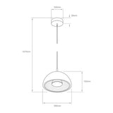LAMPARA COLGANTE LED METAL 1.57M 15W LUZ CALIDA BRILLANTE NO ATENUABLE BCO