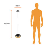 LAMPARA COLGANTE LED METAL 1.57M 15W LUZ CALIDA BRILLANTE NO ATENUABLE NGO