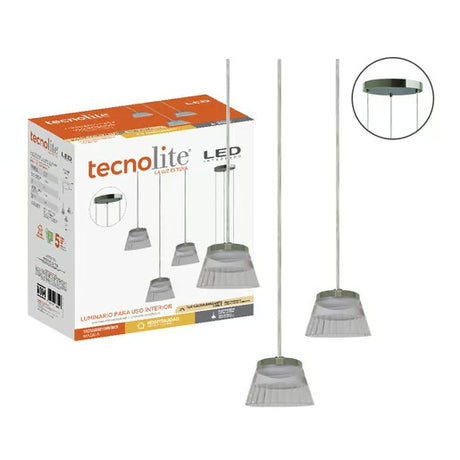 LAMPARA COLGANTE LED ACRILICO 1.5M 15.5W LUZ CALIDA BRILLANTE 3P NO ATENUABLE