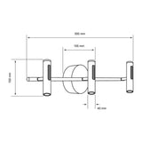 LAMPARA DE PARED ARBOTANTE LED 15W LUZ CALIDA BRILLANTE DIRECTA/INDIRECTA DIRIGIBLE IRC90 NO ATENUABLE NGO