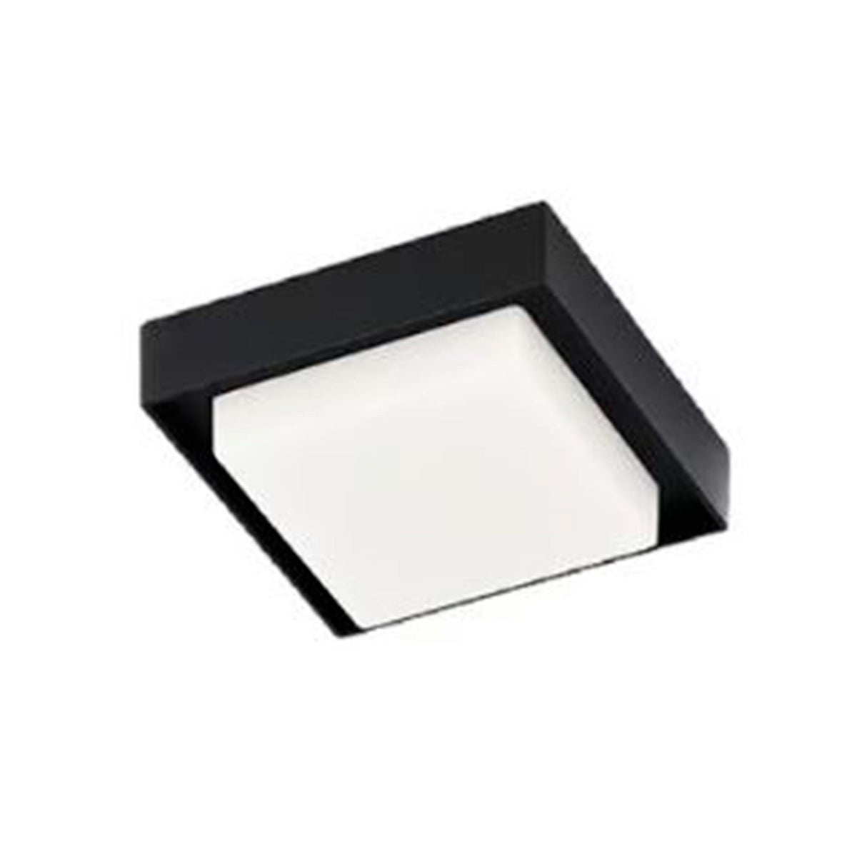 PLAFON CUADRO LED SOBREP. TECHO 15W/127V. 3000K A PBA. VAPOR ALUM. NEGRO OKAB I