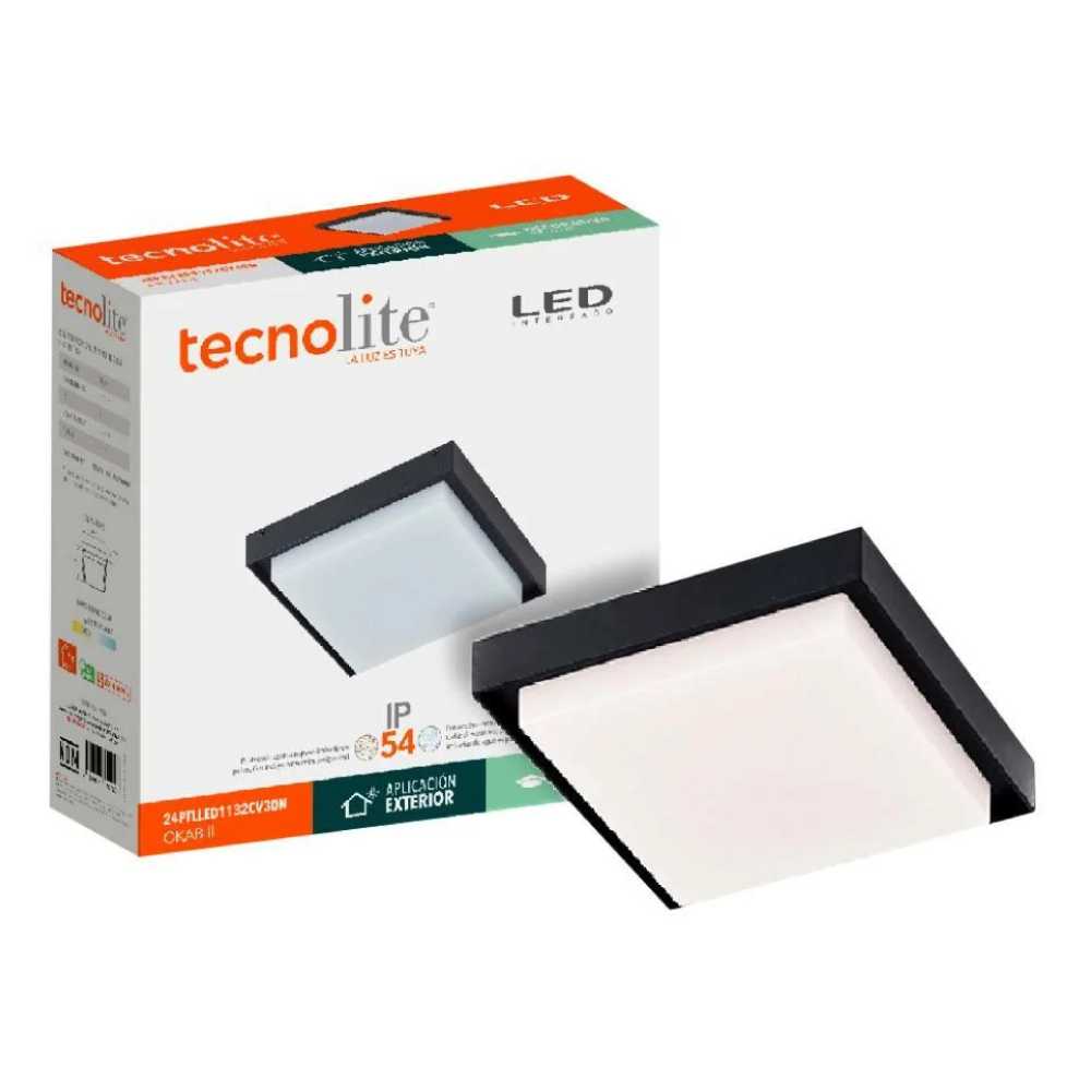 EXT PLAFONES LED 15W127V6500K NEGRO OKAB I