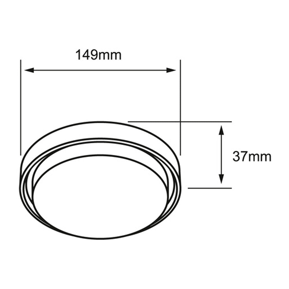 PLAFON LED SOBREP. TECHO 15W/127V. 3000K ALUM. GRIS NENQUE I