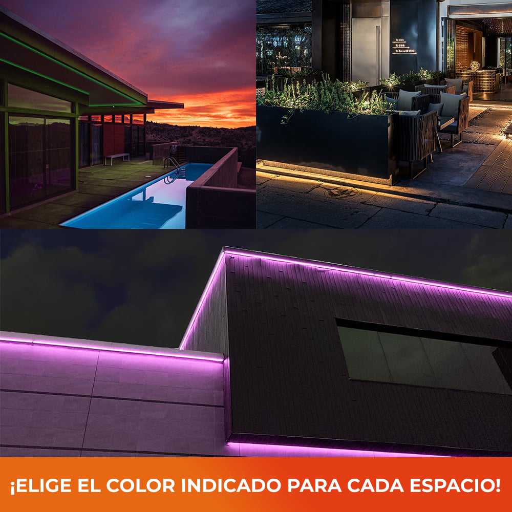 TIRA LED TECNOLITE 15W LUZ RGB Y BLANCA RESISTENTE A LA INTEMPERIE COMPATIBLE CON APP MÓVIL Y ASISTENTES DE VOZ
