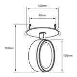 LAMPARA SPOT LED EMPOTRADO DIRIGIBLE 15W LUZ CALIDA BRILLANTE IRC90 NO ATENUABLE BCO