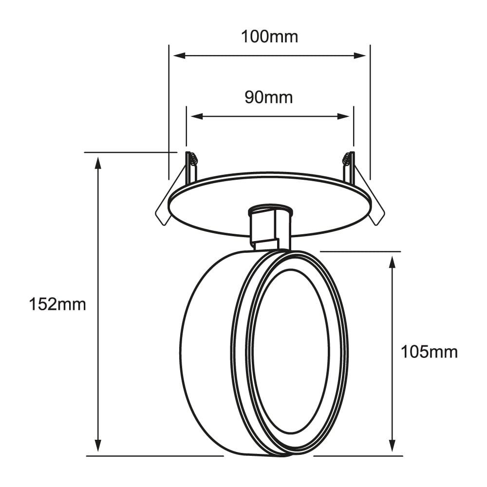 LAMPARA SPOT LED EMPOTRADO DIRIGIBLE 15W LUZ CALIDA BRILLANTE IRC90 NO ATENUABLE NGO