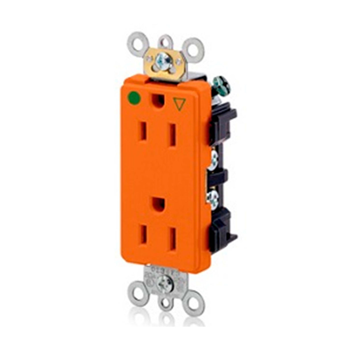 CONT. DUPLEX GDO. HOSPITAL T. AISL. 2F-3H 15A/125V. LAT. Y POST. MARFIL SIN PLACA 16262-IGI LEVITON