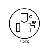 RECP. DUPLEX DECORA PLUS GRADO HOSPITAL TIERRA AISLADA 20A/125V 2P3H NARANJA