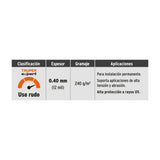 LONA DE USO RUDO 4X5M COLOR VERDE OLIVO MCA TRUPPER