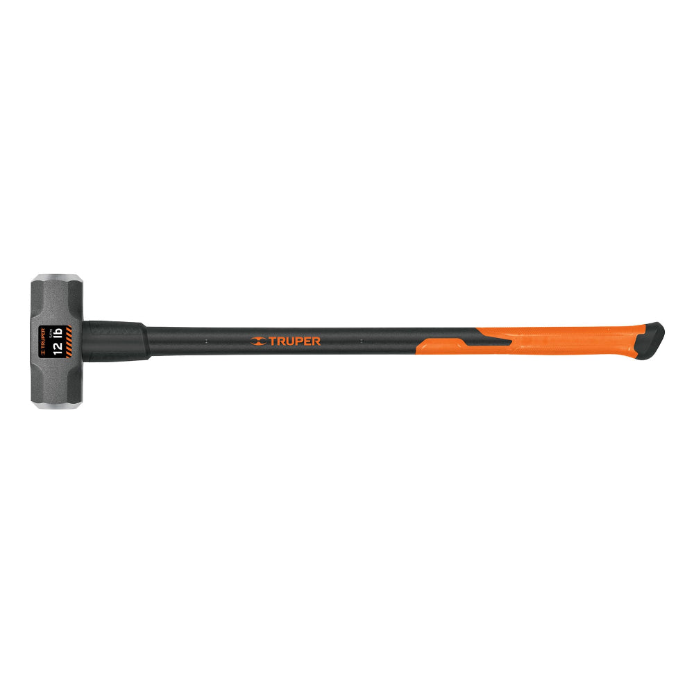 MARRO OCTAGONAL 12 LB.(5.4KG.) MANGO DE FIBRA DE VIDRIO 36" (90CMS.) MD-12F 16542 TRUPER *** OFRECER 1439GFV ***